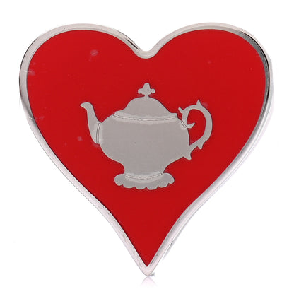 Hermes Palladium Coeur Tea Time Scarf Ring Rouge 1 of 3