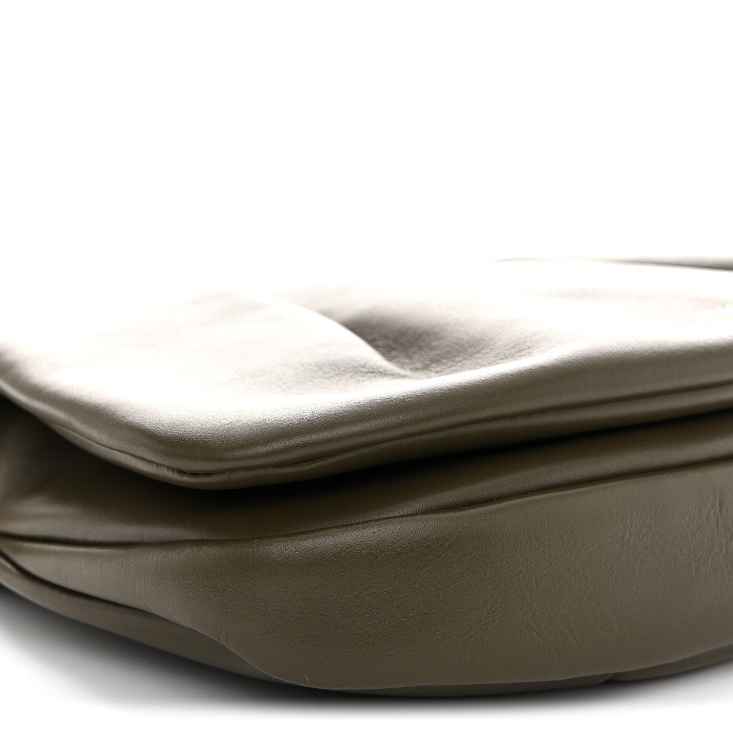 Loewe Shiny Nappa Calfskin Paseo Satchel Dark Khaki 9 of 10