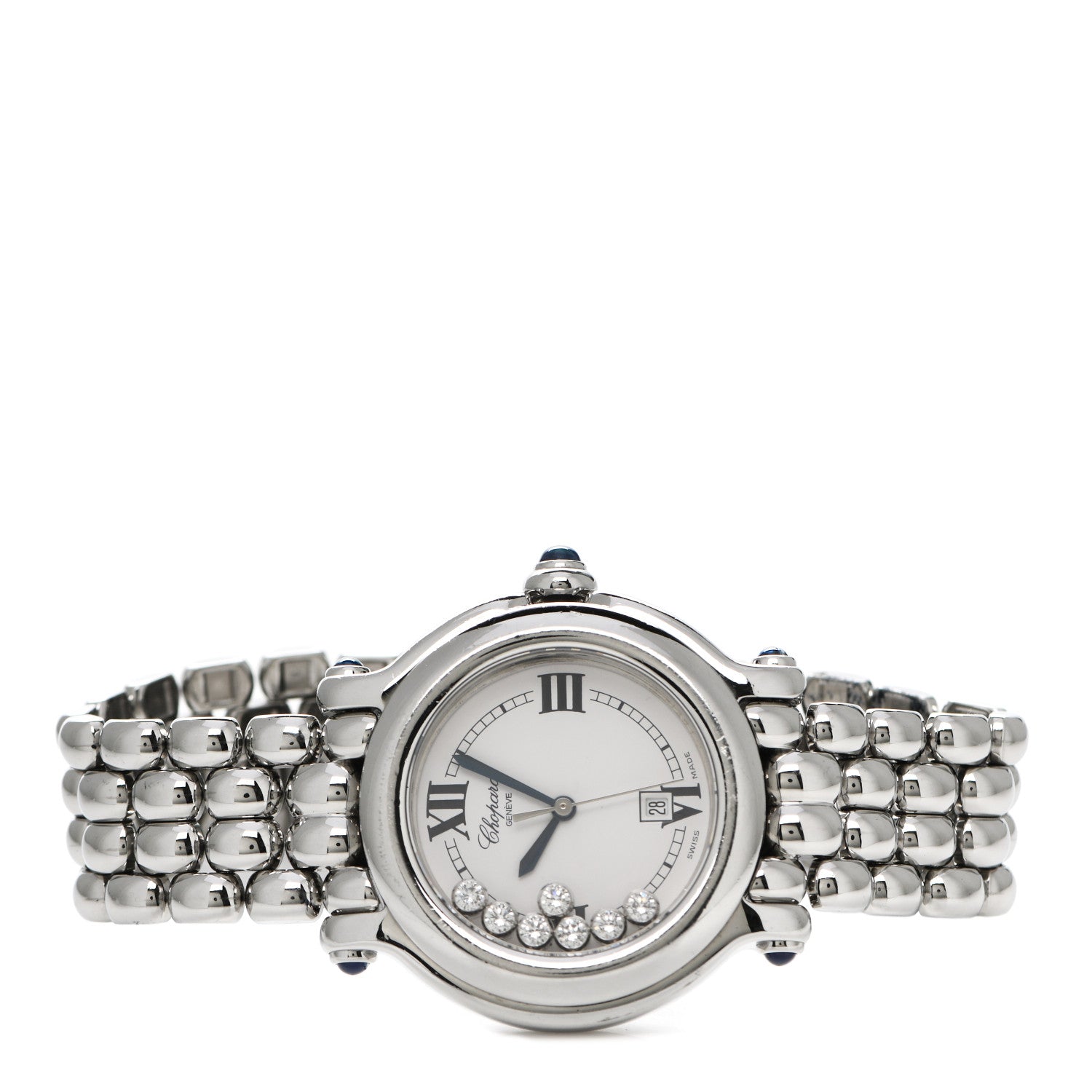Chopard Stainless Steel 7 Diamond 32mm Happy Sport Quartz Watch 2 of 5