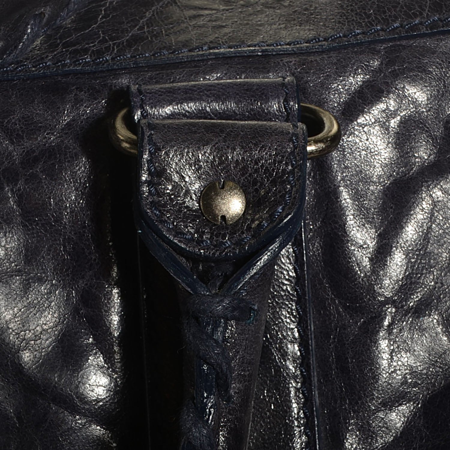 Balenciaga Chevre Classic Hardware Weekender Ink 8 of 11