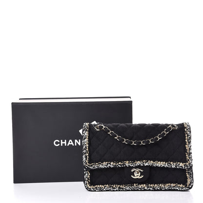 Chanel Denim Braided Medium Flap Bag Black 9 of 9
