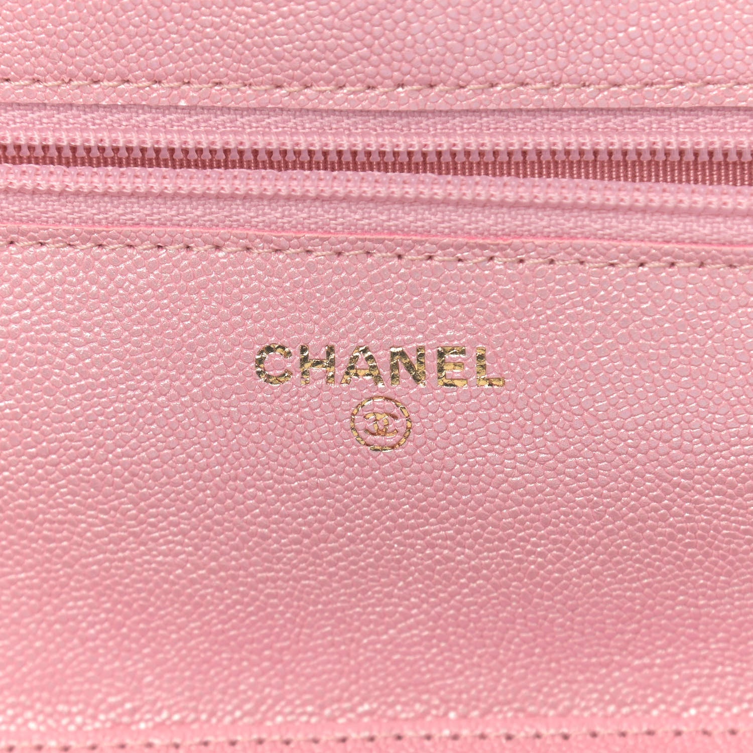 Chanel Iridescent Caviar Quilted Wallet on Chain WOC Rose Pink 6 of 9