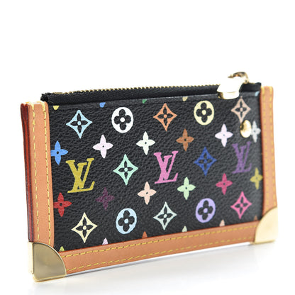 Louis Vuitton Monogram Multicolor Key Pouch Black 3 of 7