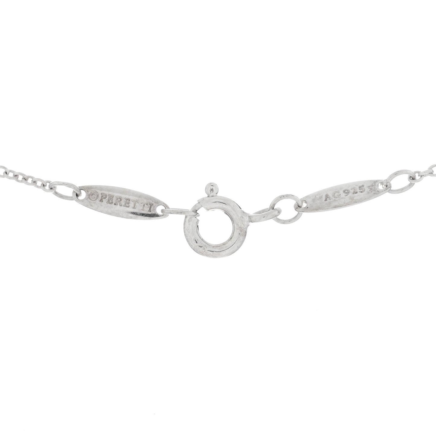 Sterling Silver Diamond .03ct Elsa Peretti Diamonds by the Yard Pendant Necklace