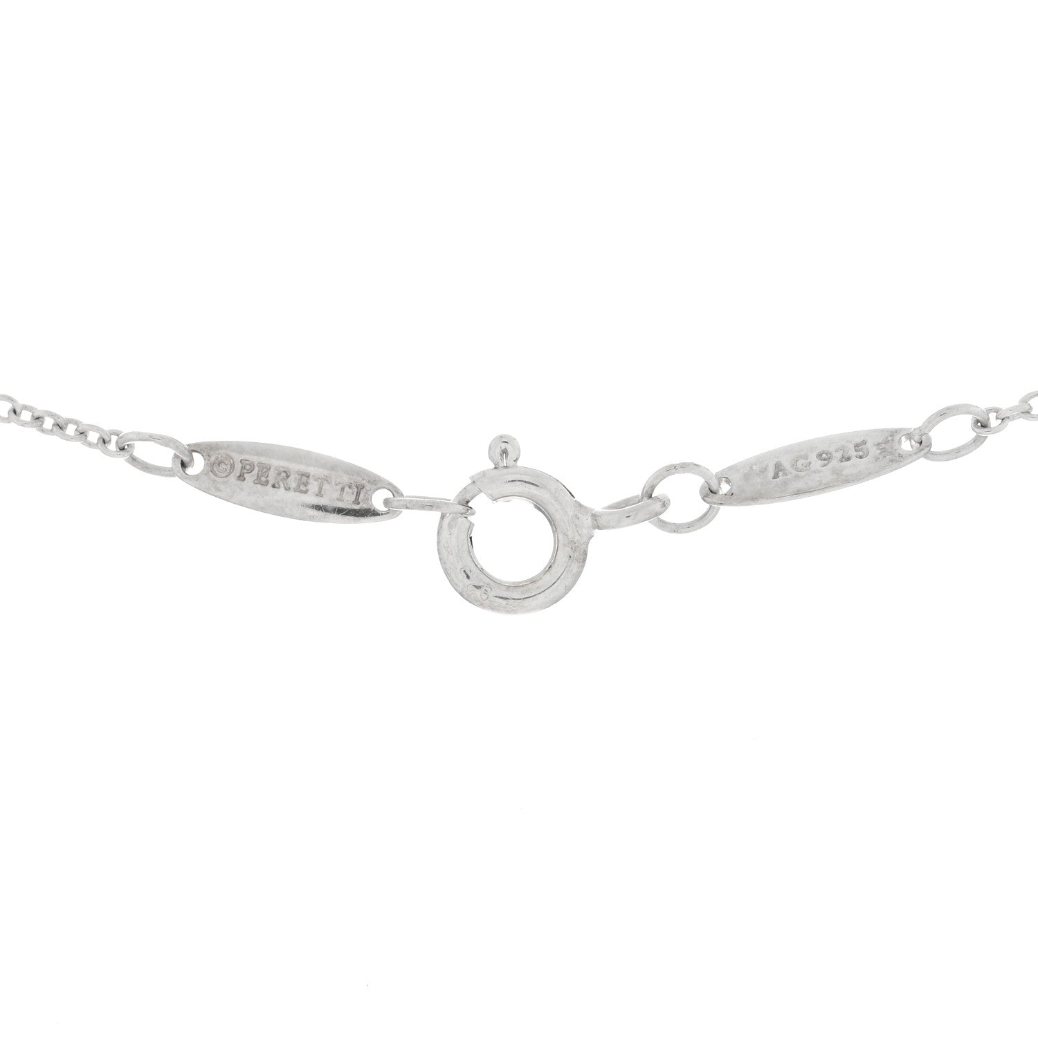 Tiffany Sterling Silver Diamond .03ct Elsa Peretti Diamonds by the Yard Pendant Necklace 4 of 4
