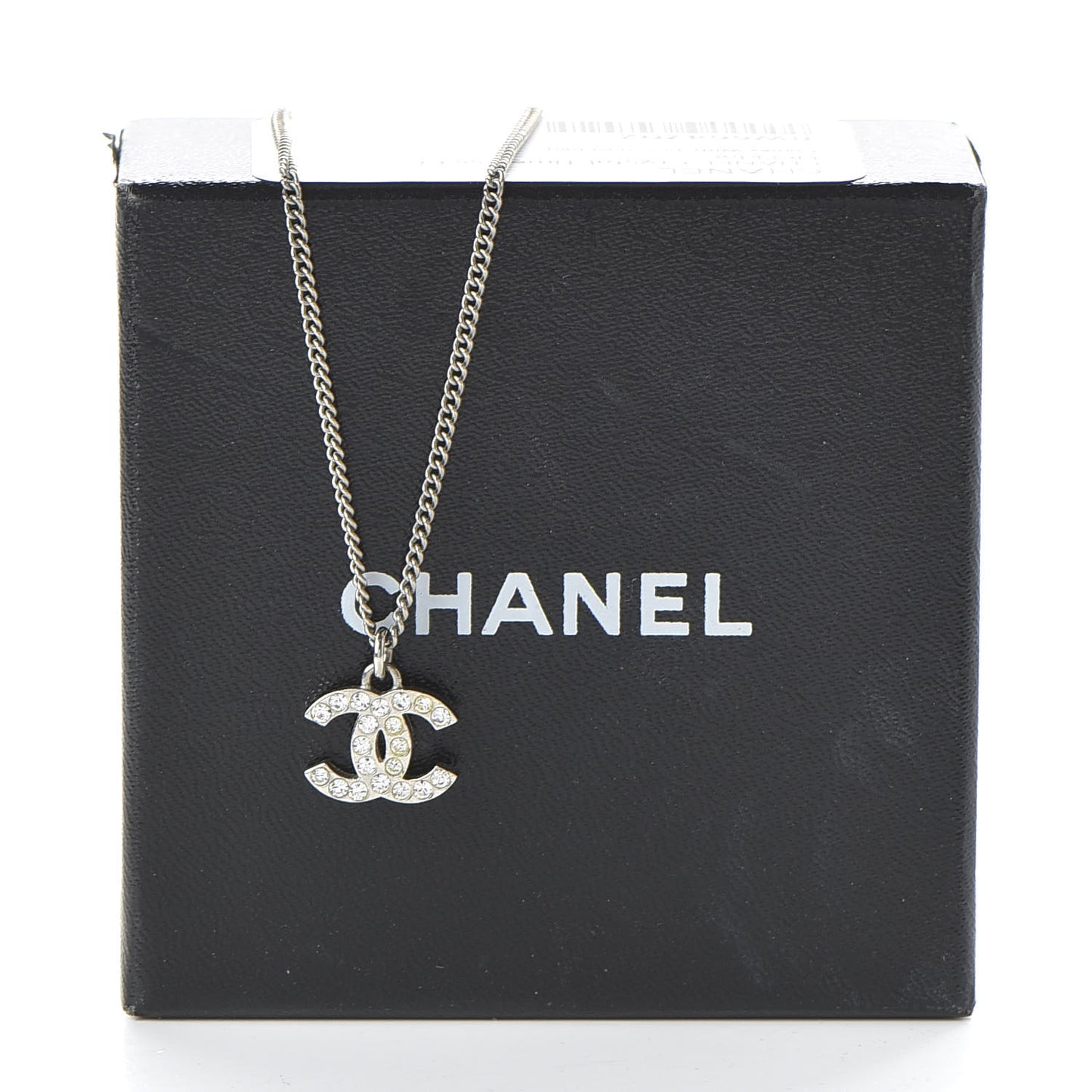 Crystal Timeless CC Necklace Silver