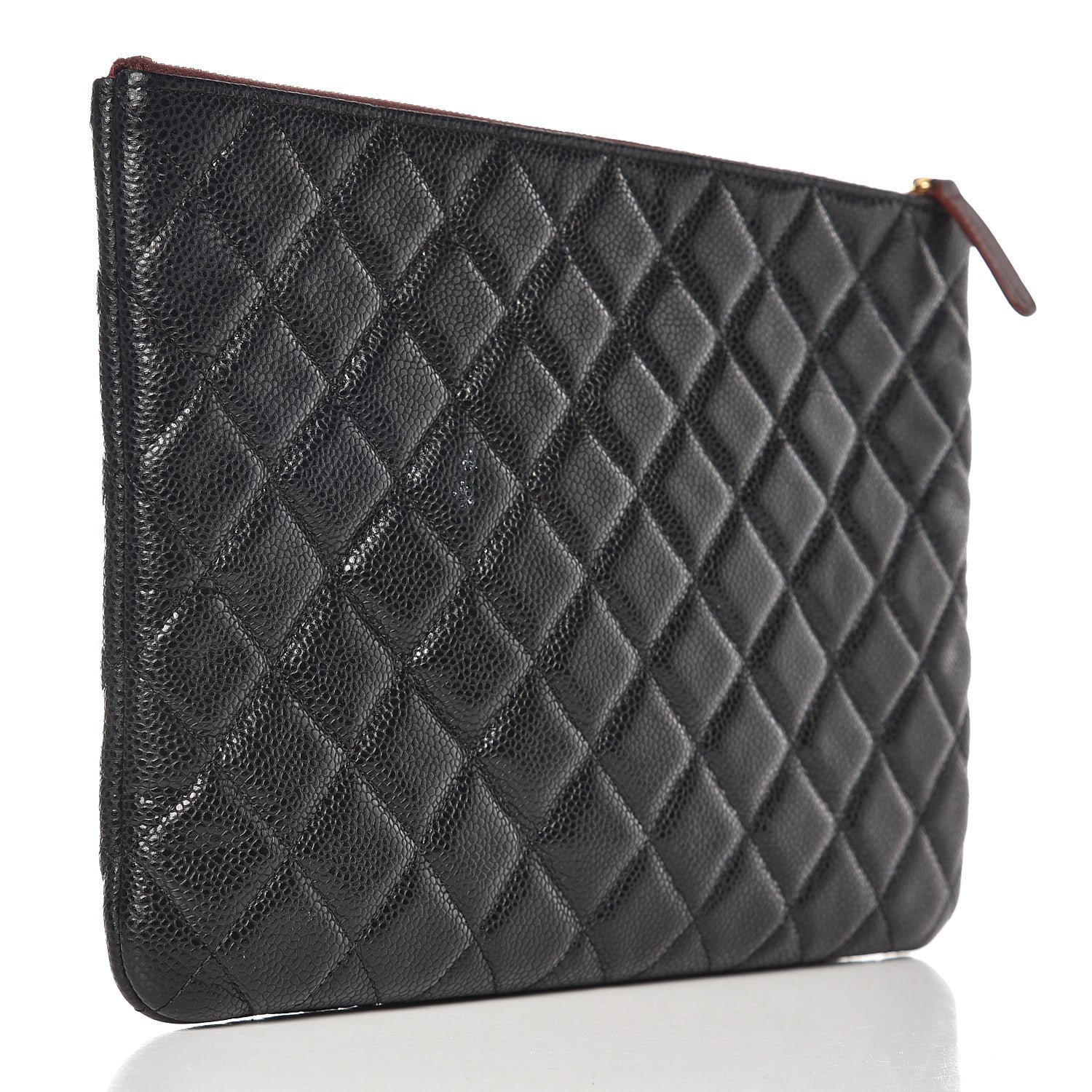 Chanel Caviar Quilted Medium Cosmetic Case Black 3 of 9