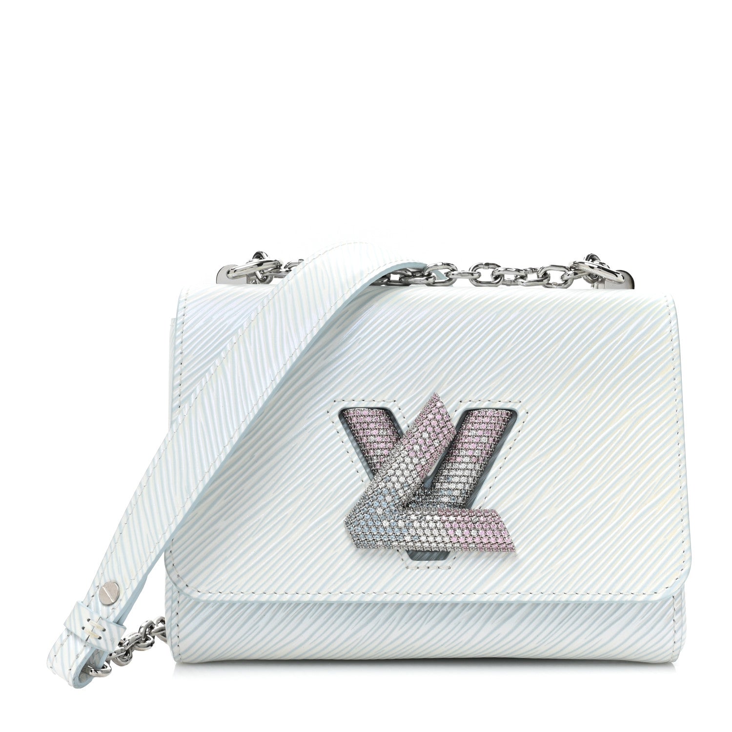 Louis Vuitton Epi Chain Shoulder Bag Icy Blue 1 of 10