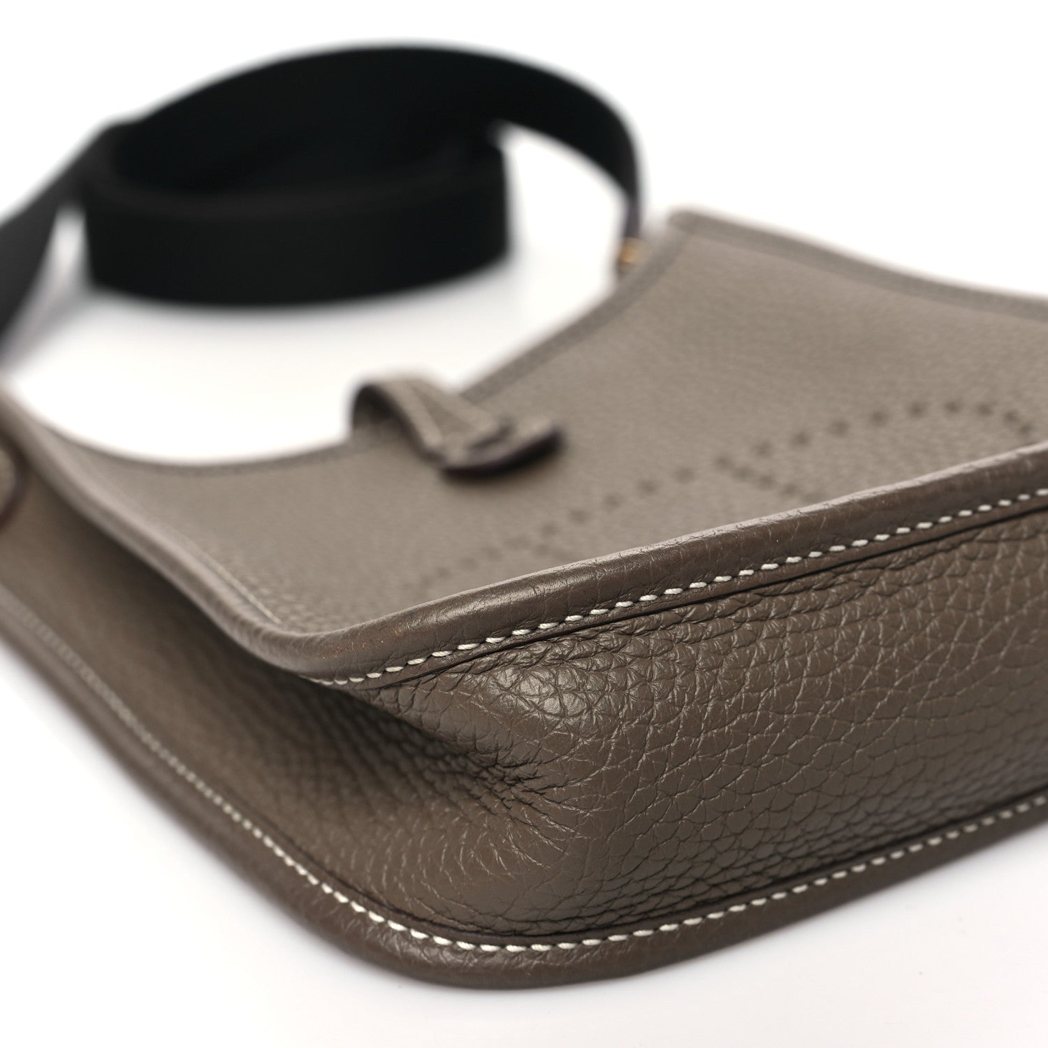 Hermes Taurillon Clemence Amazone Evelyne TPM Etoupe Bleu Indigo 9 of 11