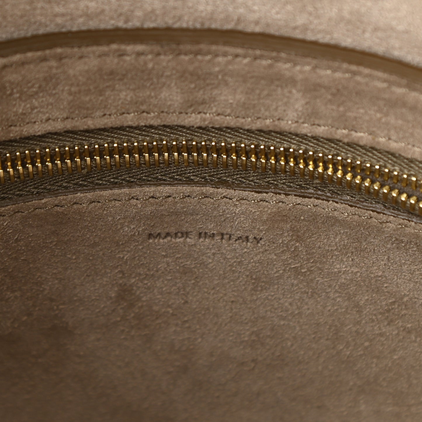 Soft Grained Calfskin Small Sangle Bucket Bag Taupe