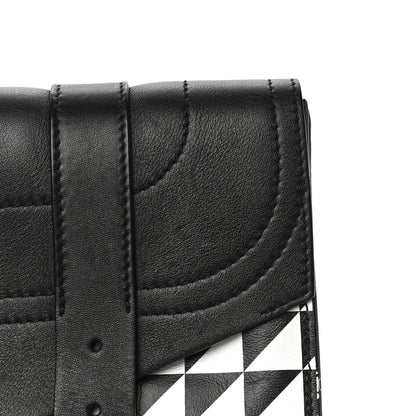 Proenza Schouler Triangle Print Calfskin PS1 Pochette Clutch Black White 11 of 11