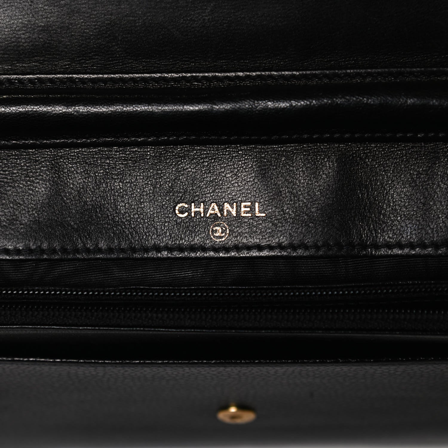 Chanel Caviar Timeless CC Wallet On Chain WOC Black 6 of 15