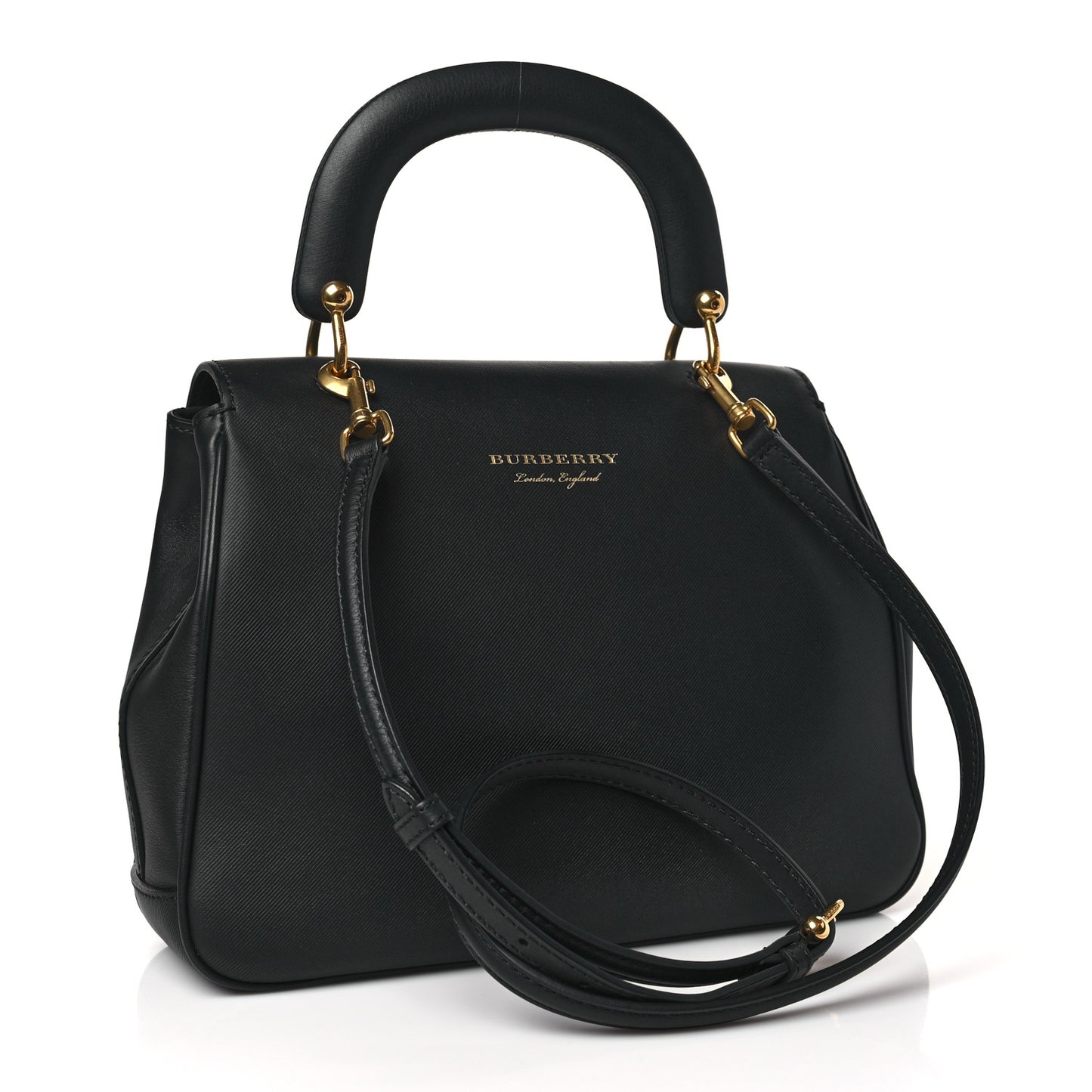 Trench Calfskin Medium DK88 Top Handle Bag Black