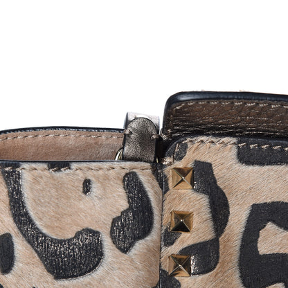Valentino Garavani Calf Hair Leopard Print Rockstud Double Handle Tote 13 of 13