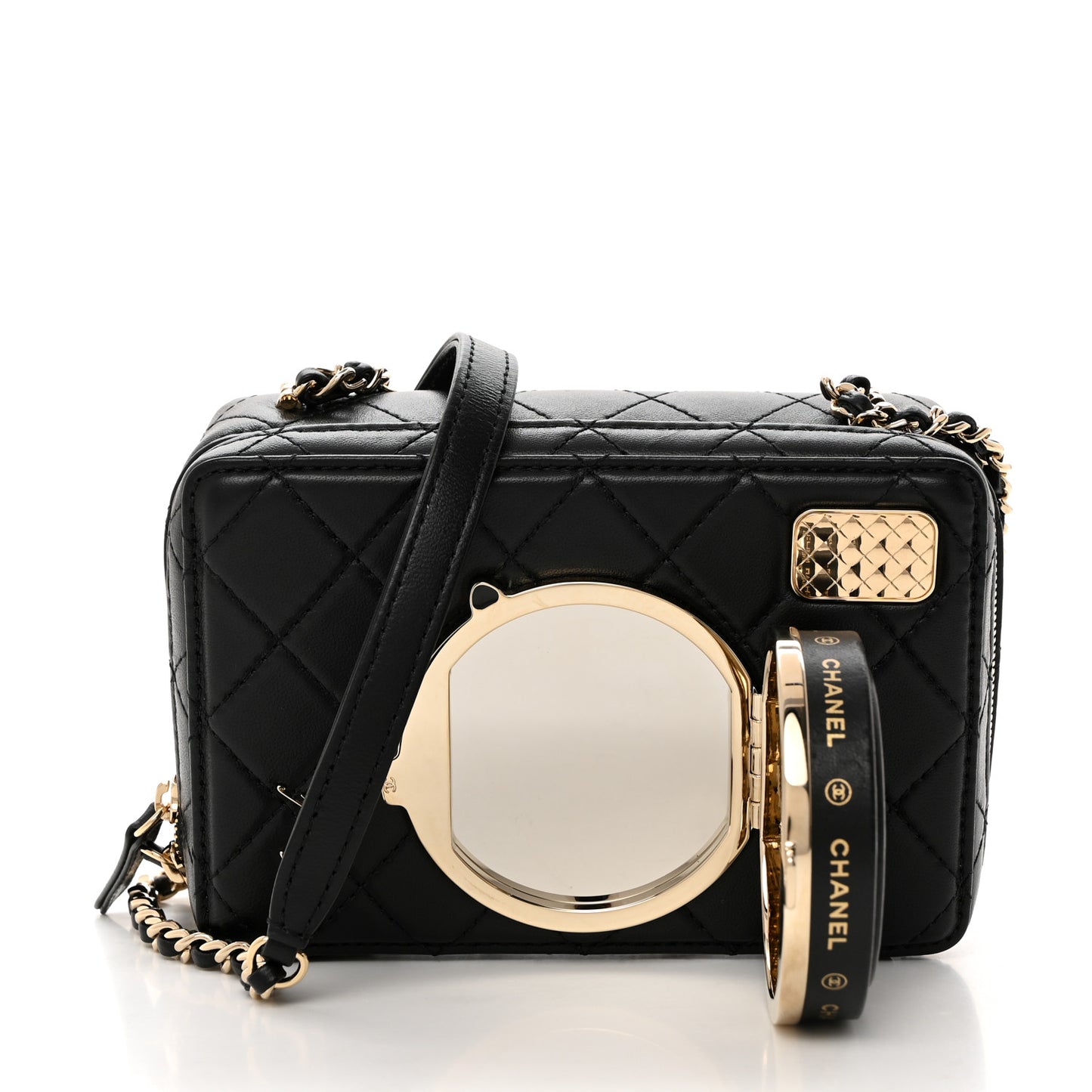 Lambskin Quilted Coco Click Bag Black