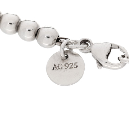 Tiffany Sterling Silver Enamel 4mm Return To Tiffany Heart Tag Bead Bracelet Blue 5 of 5