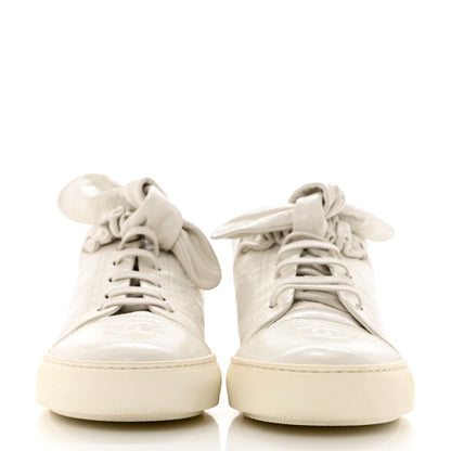 Chanel Crumpled Calfskin Womens CC Bow Sneakers 39.5 White 2 of 10