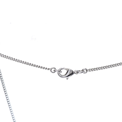 Chanel Crystal Timeless CC Necklace Silver 5 of 6