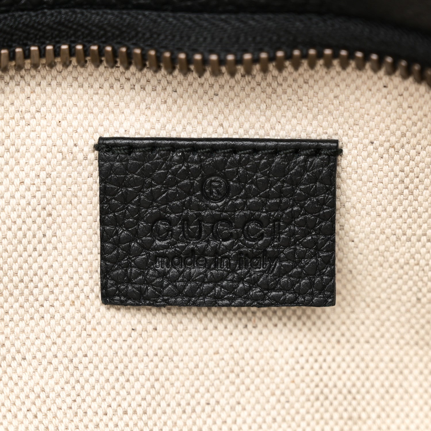 Gucci Grained Calfskin Logo Belt Bag Black 6 of 10