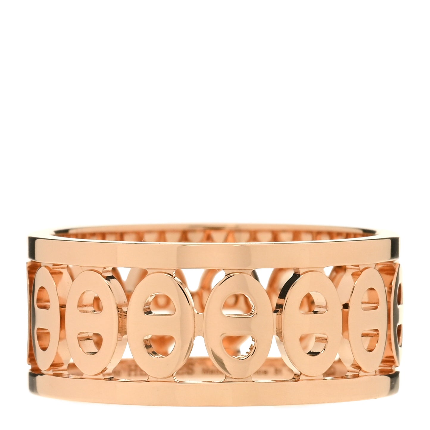 18K Rose Gold PM Chaine d'Ancre Divine Ring 51 5.75