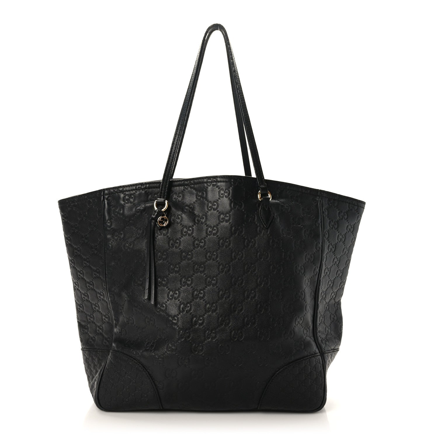Gucci Guccissima Medium Bree Zippered Tote Black 1 of 13