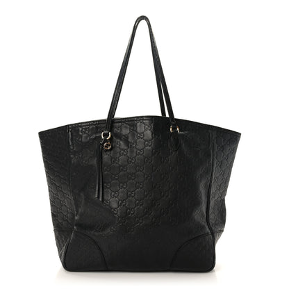 Gucci Guccissima Medium Bree Zippered Tote Black 1 of 13