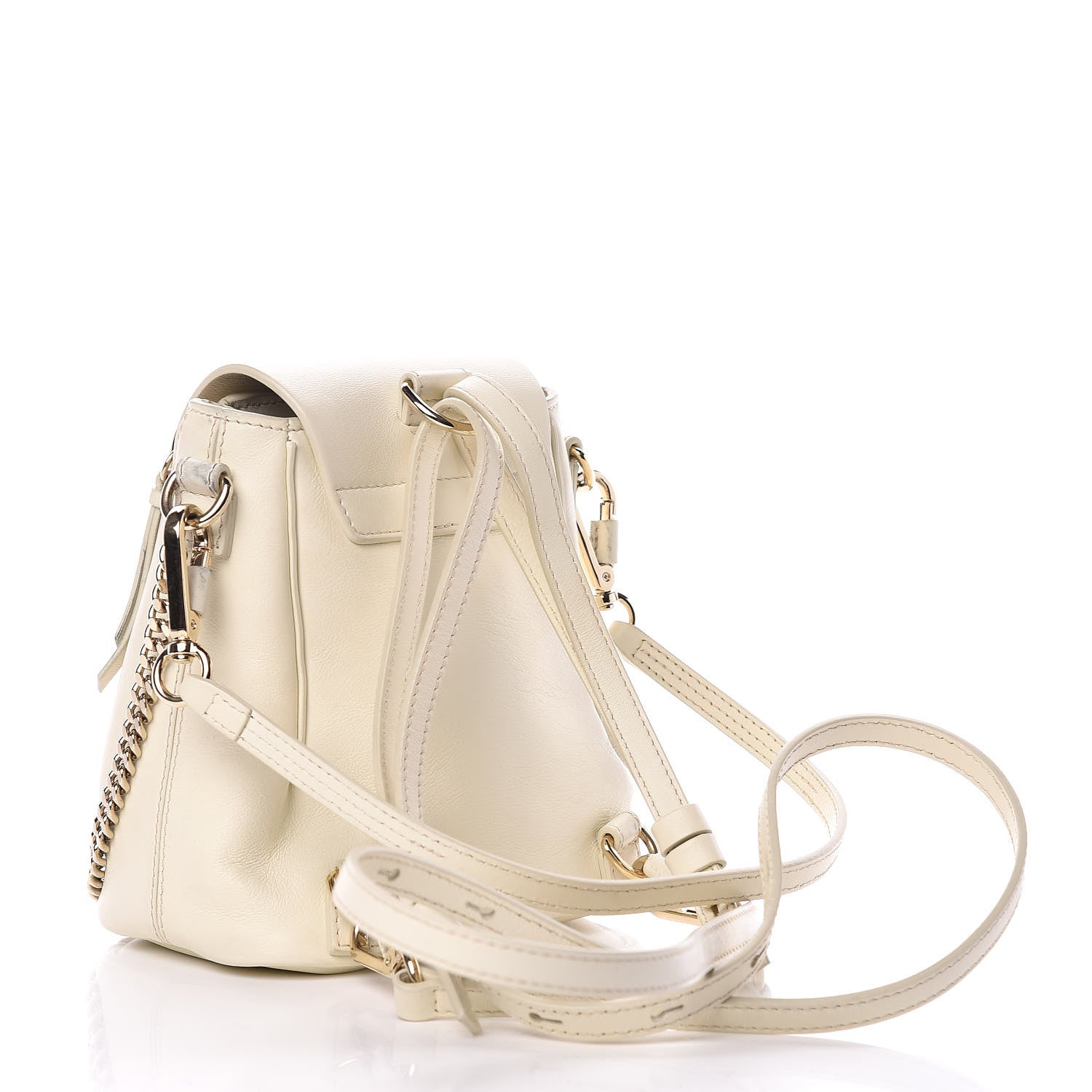 Chloe Calfskin Quilted Mini Faye Backpack Natural White 3 of 14