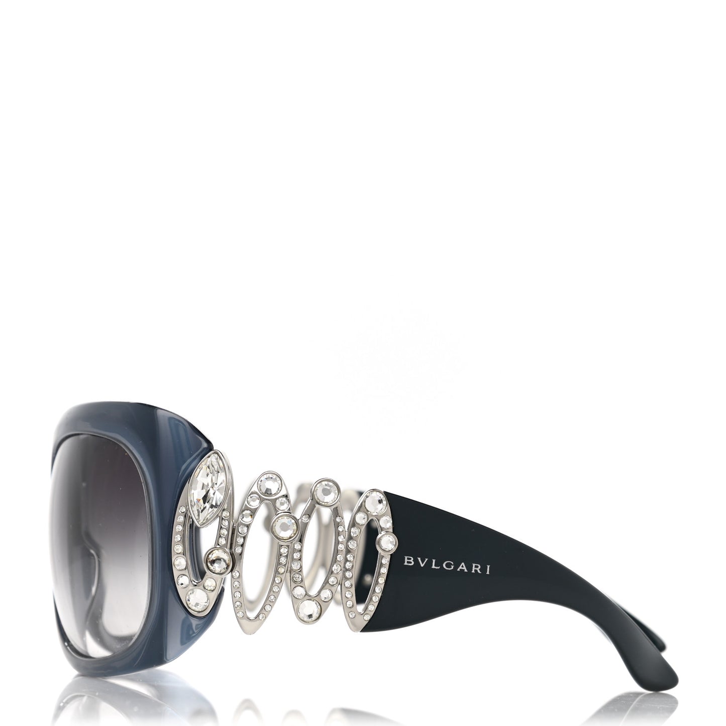 Oval Crystal 8016-B Sunglasses Blue
