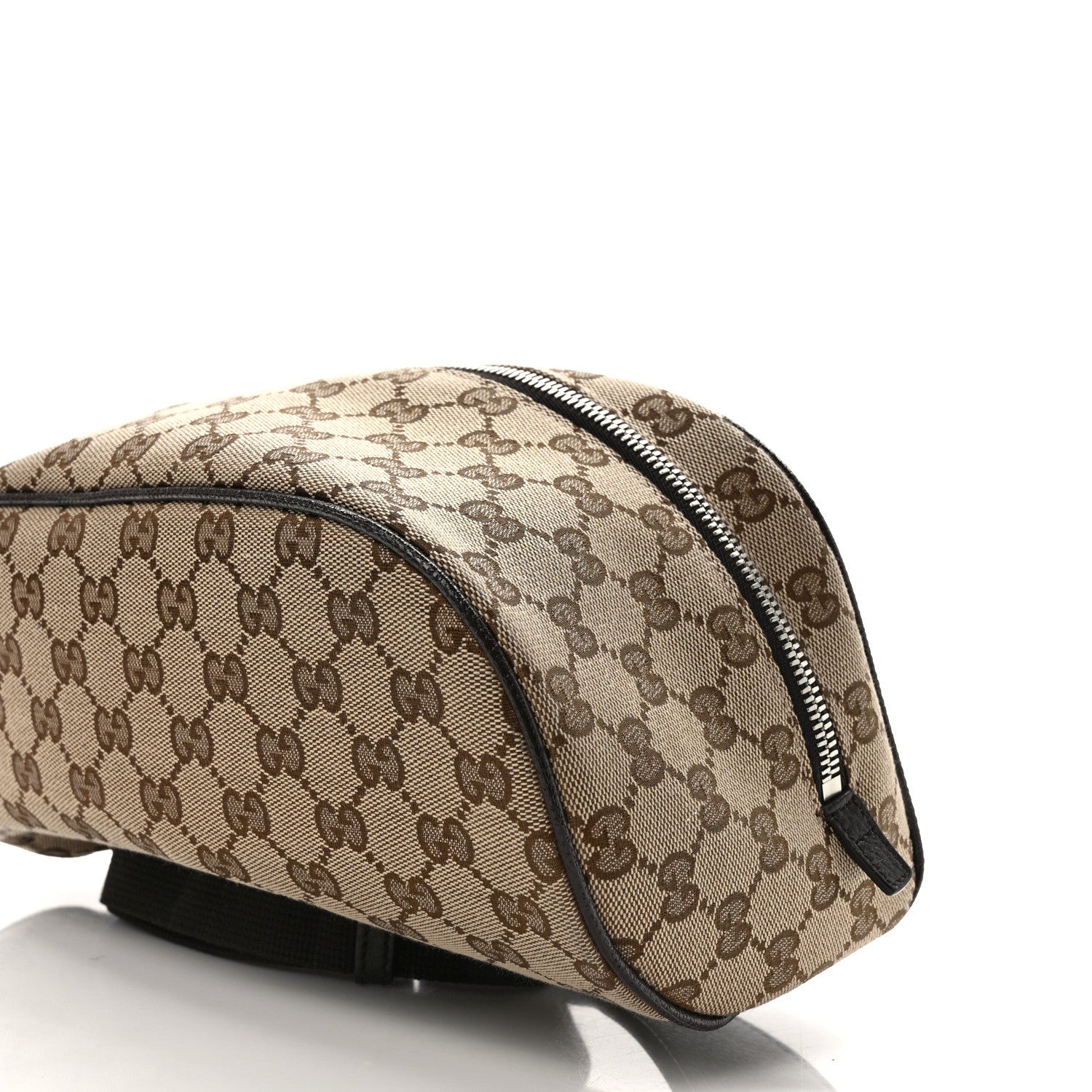 Gucci Monogram Dollar Calfskin Waist Pouch Beige Ebony Testa di Moro Marrone Scuro 9 of 9