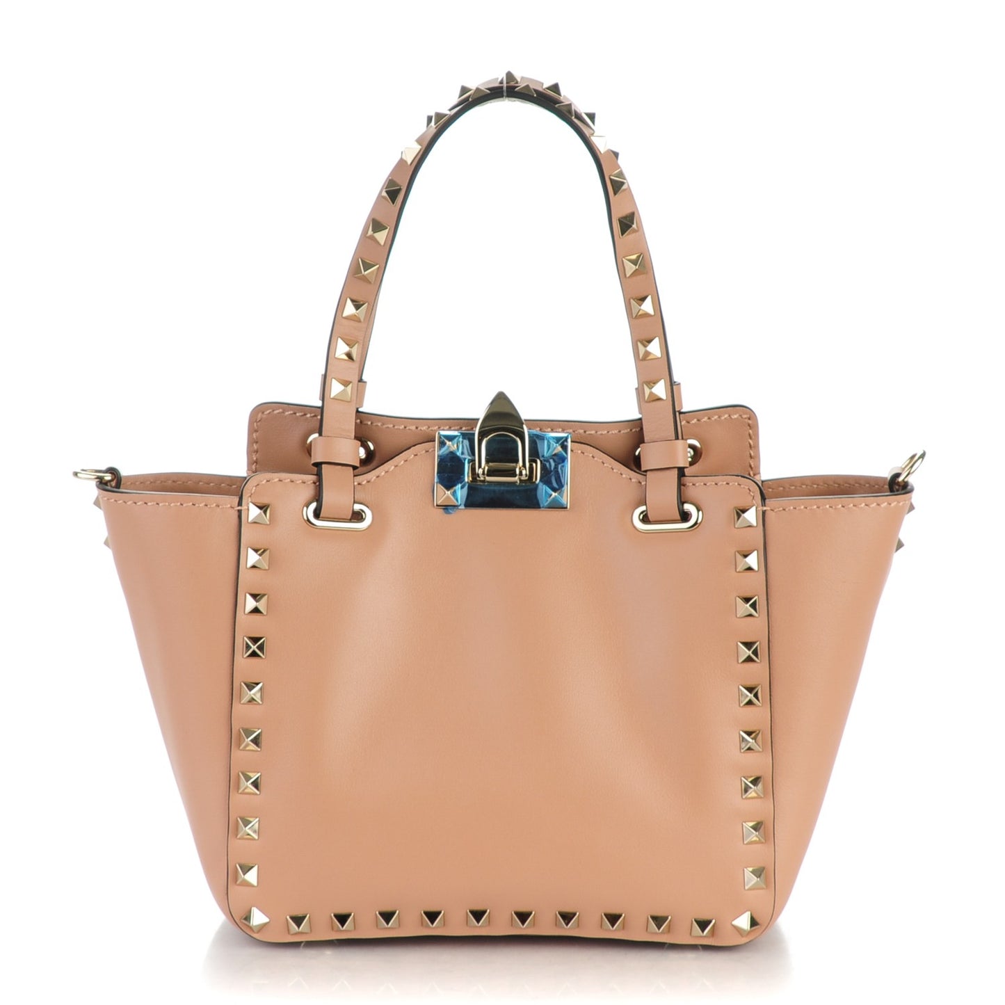 Vitello Mini Rockstud Tote Alpaca