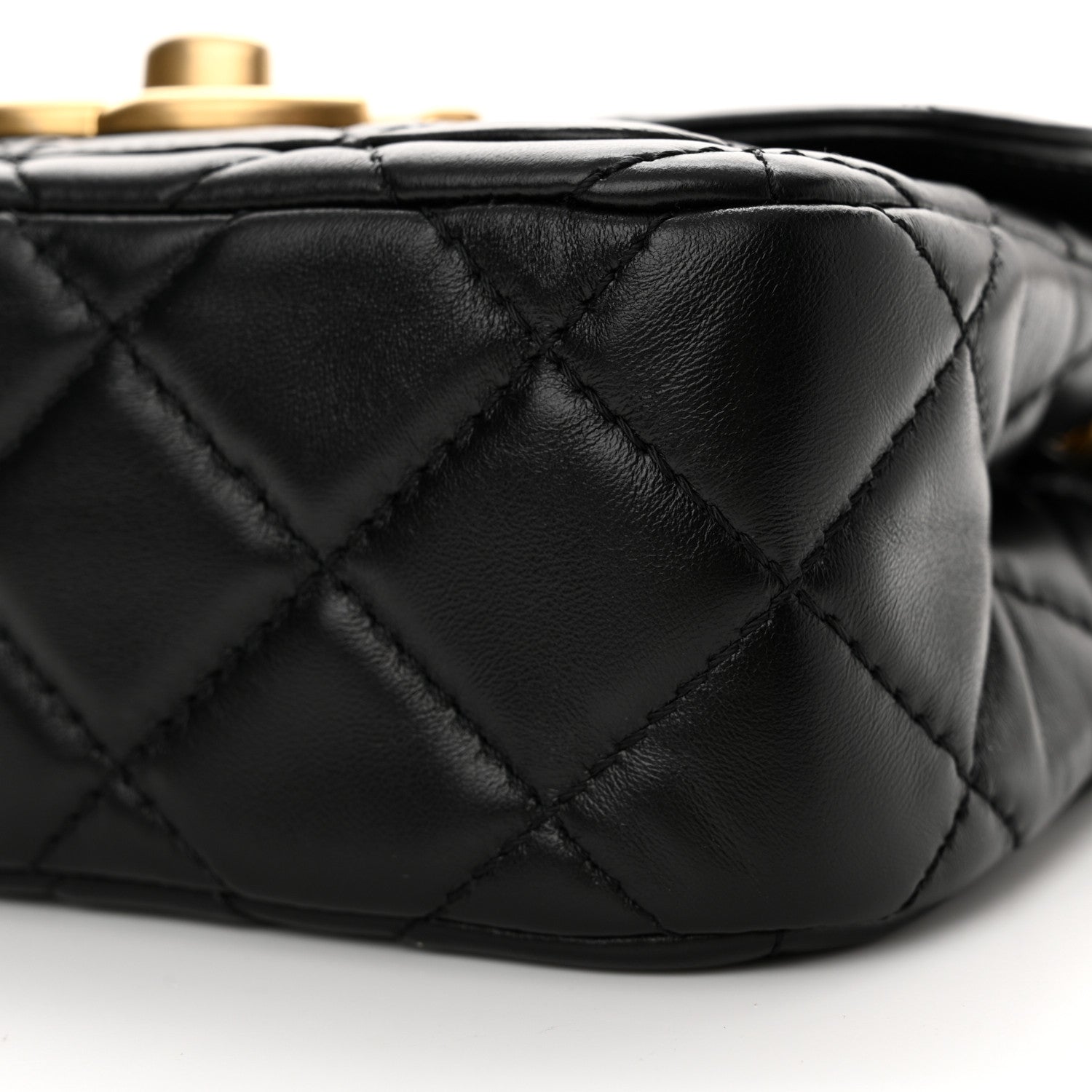 Chanel Shiny Lambskin Quilted Mini Maxi CC Flap Black 10 of 13