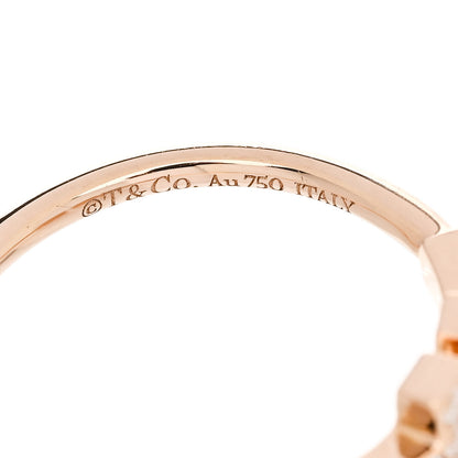 Tiffany 18K Rose Gold Diamond T Wire Ring 53 6.25 4 of 5