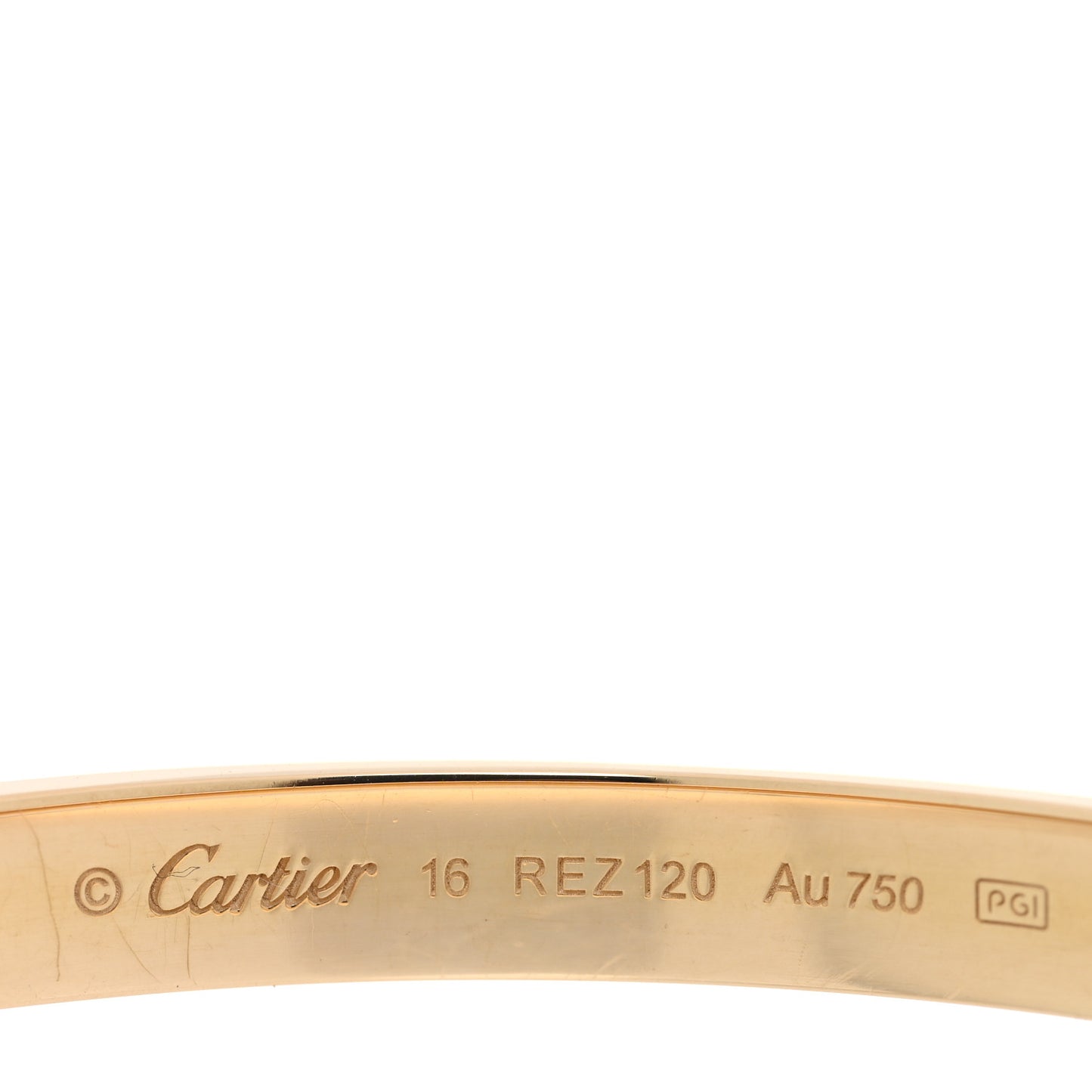 18K Yellow Gold Love Bracelet 16