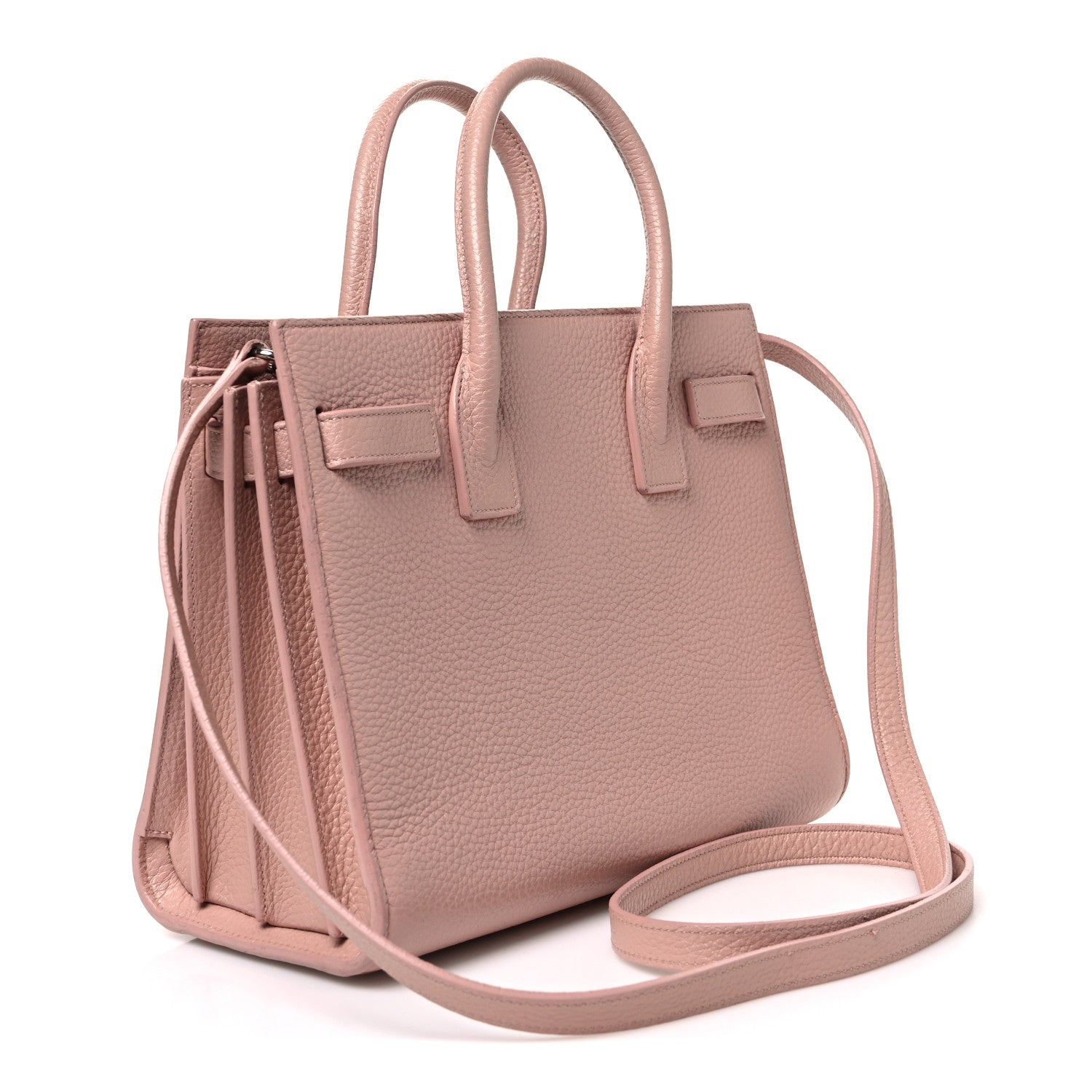 Saint Laurent Grained Calfskin Baby Sac De Jour Antique Rose 2 of 10