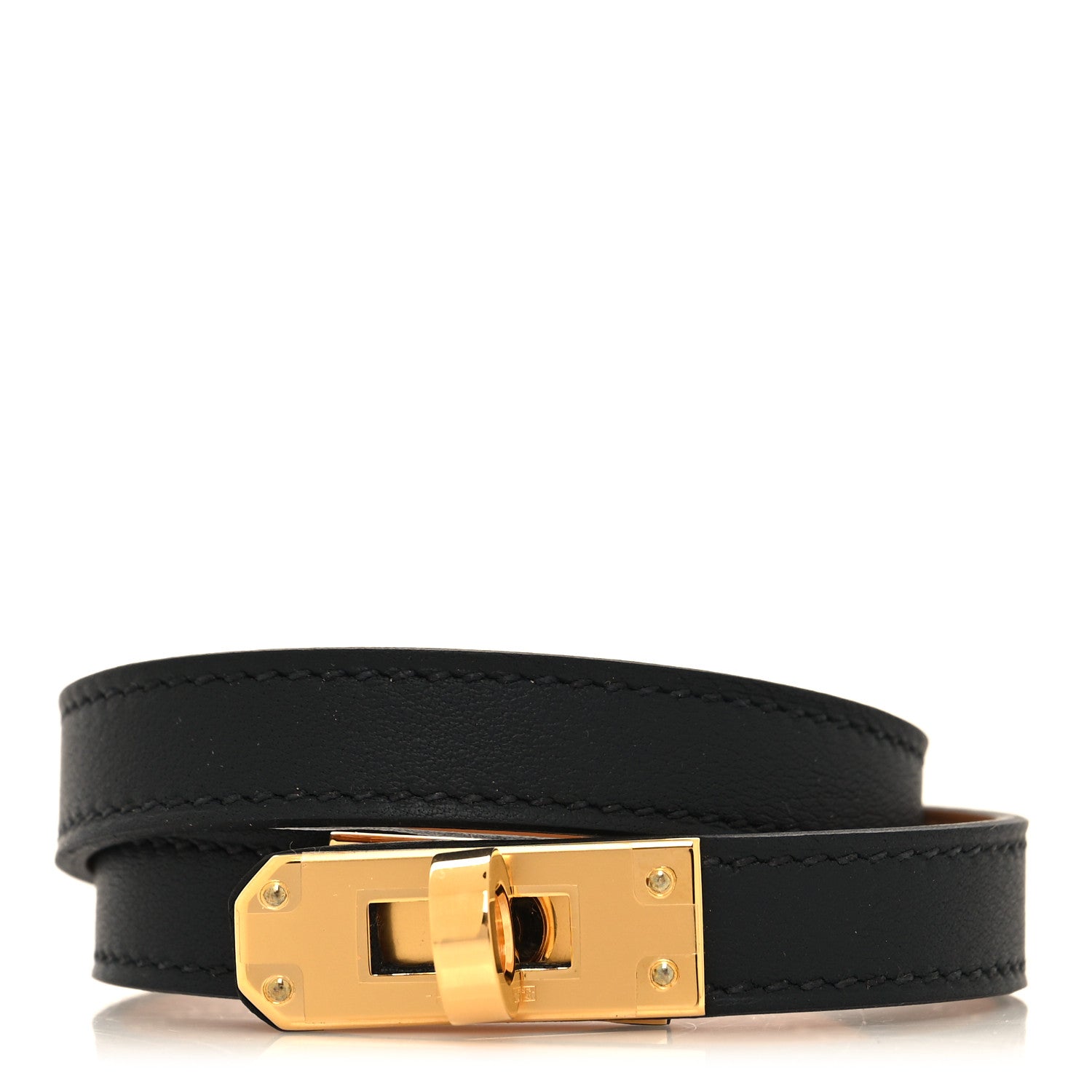 Hermes Kelly Double Tour Bracelet Black 1 of 6