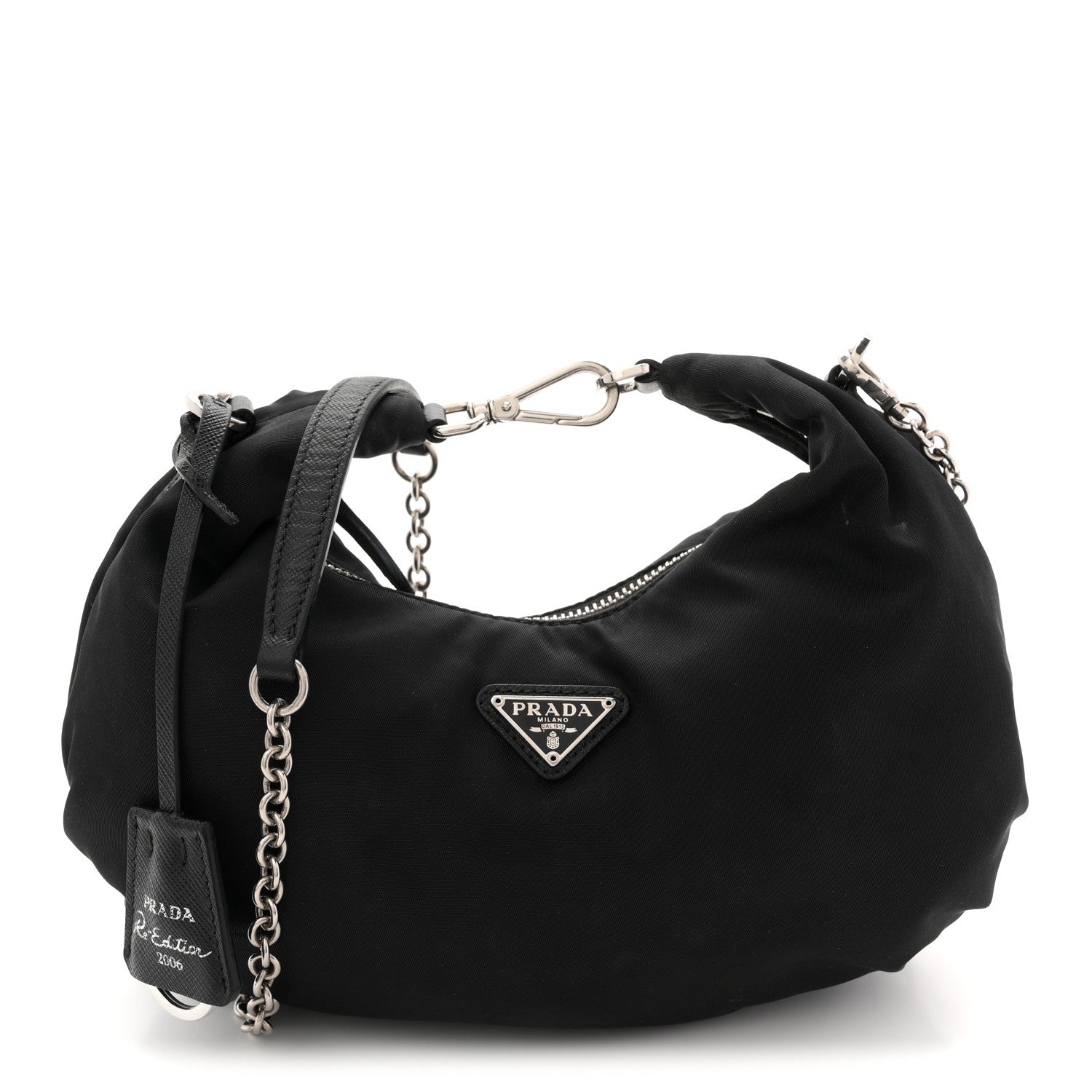Prada Tessuto Nylon Saffiano Re-Edition 2006 Shoulder Bag Black 1 of 14