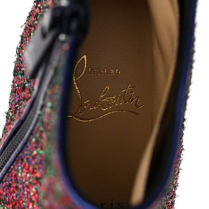 Christian Louboutin Satin So Kate Starlight Booty 100 Ankle Boots 38 Purple Multicolor 6 of 8