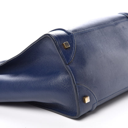Celine Drummed Calfskin Mini Luggage Ink 5 of 14