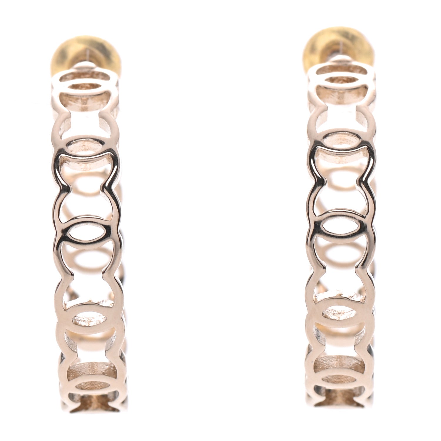 Chanel Metal CC Hoop Earrings Gold 1 of 5