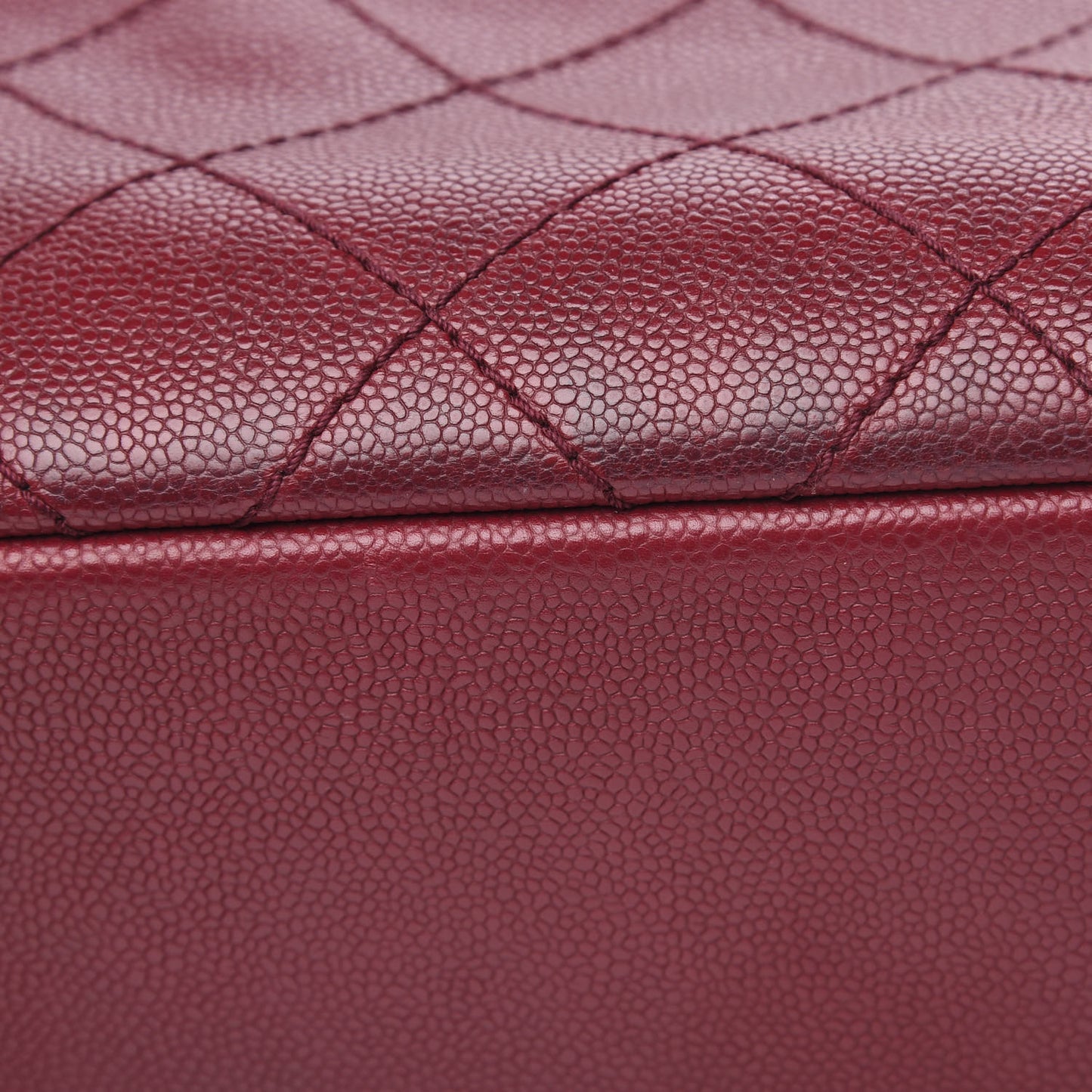 Grained Calfskin Shopping Fever Tote Red