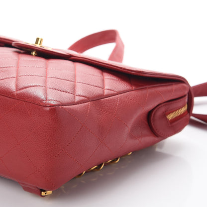 Chanel Caviar Quilted Backpack Red 11 of 11