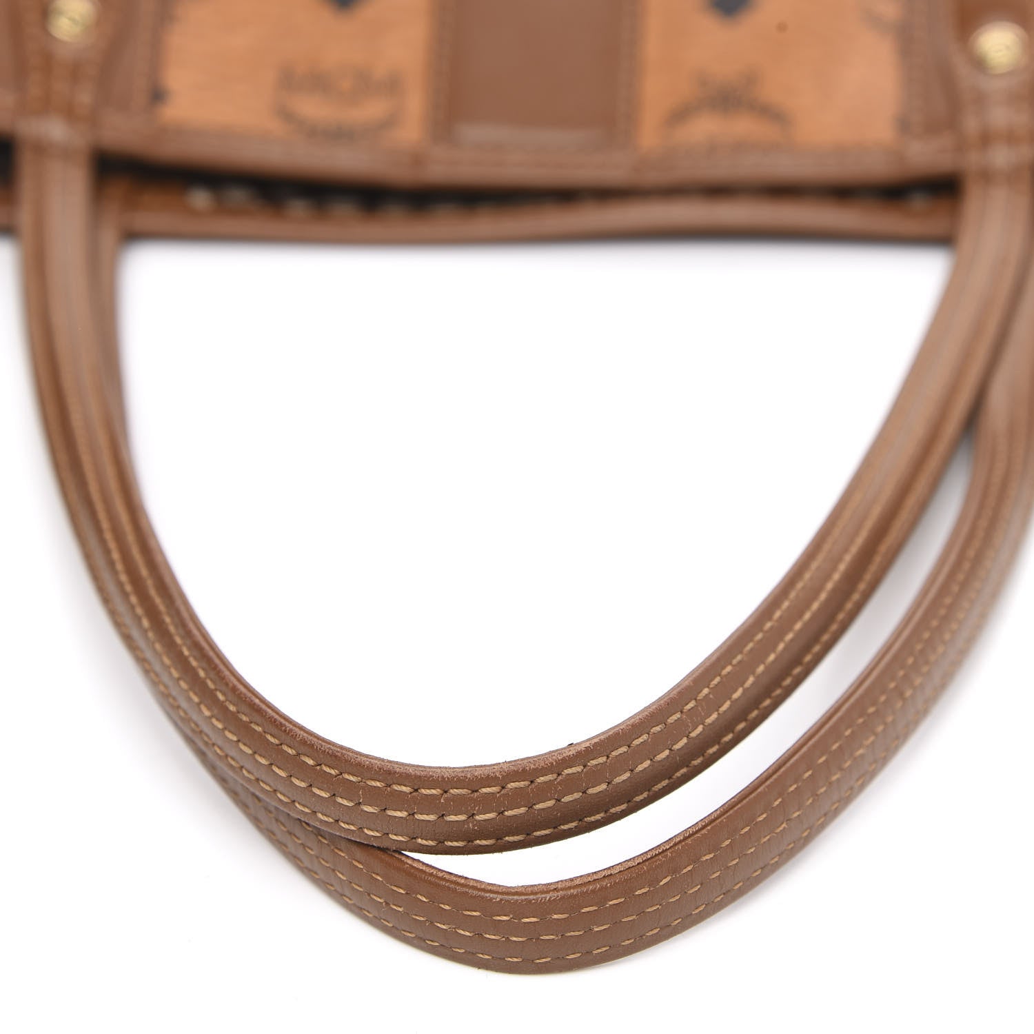 MCM Visetos Large Liz Reversible Shopper Tote Cognac 11 of 19
