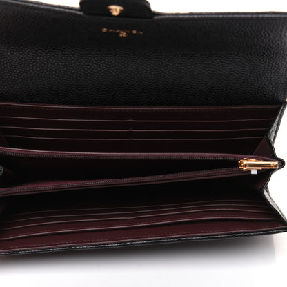 Chanel Caviar Quilted Large Gusset Flap Wallet Black 5 of 14