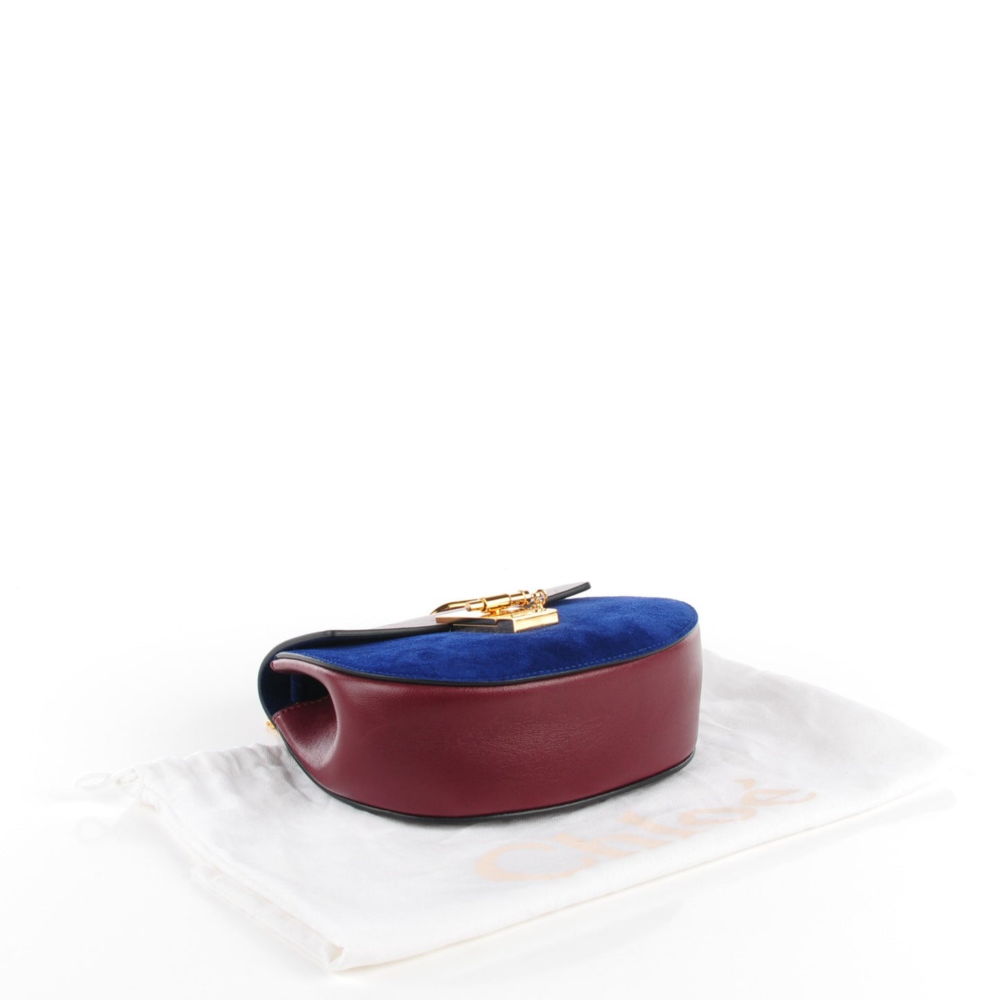 Lambskin Suede Mini Drew Shoulder Bag Dark Velvet