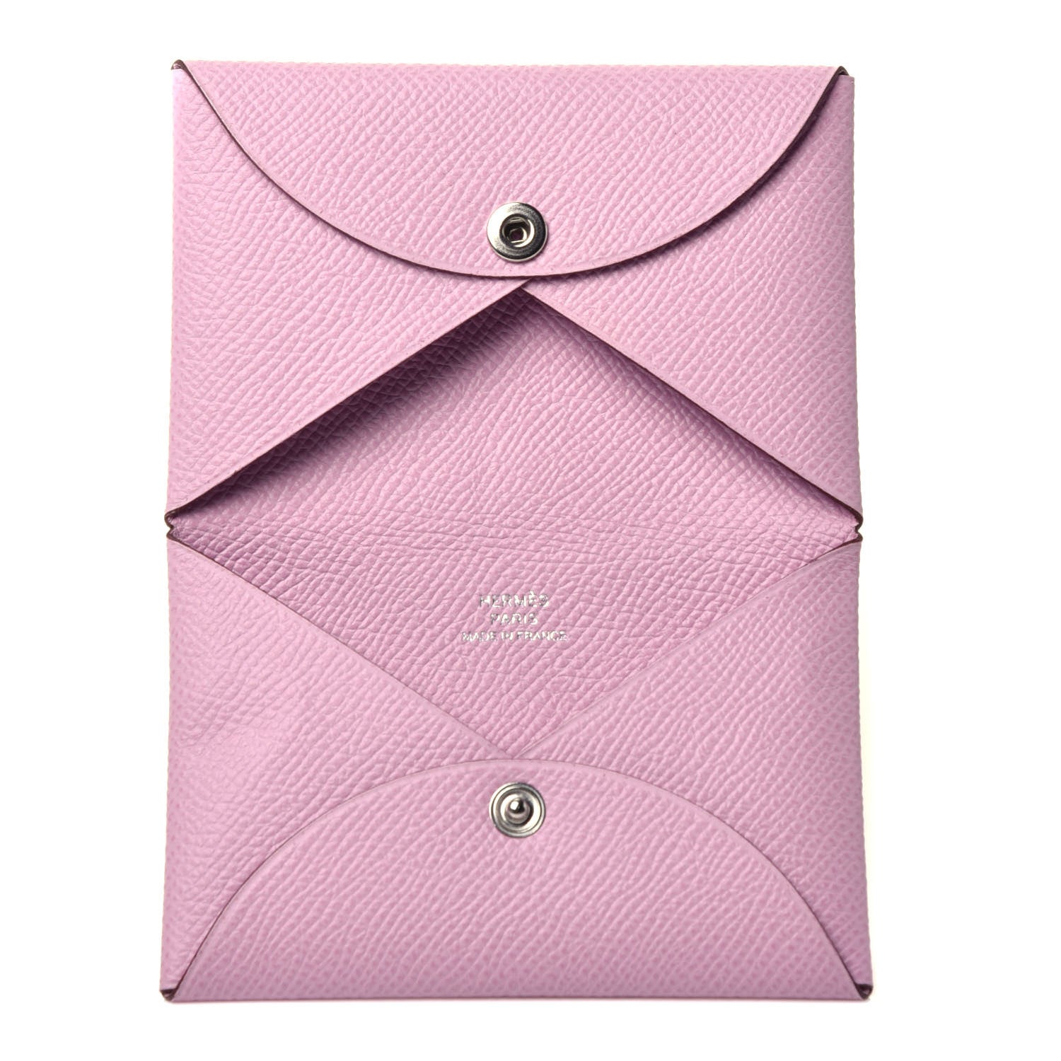 Hermes Epsom Calvi Card Case Mauve Sylvestre 5 of 7