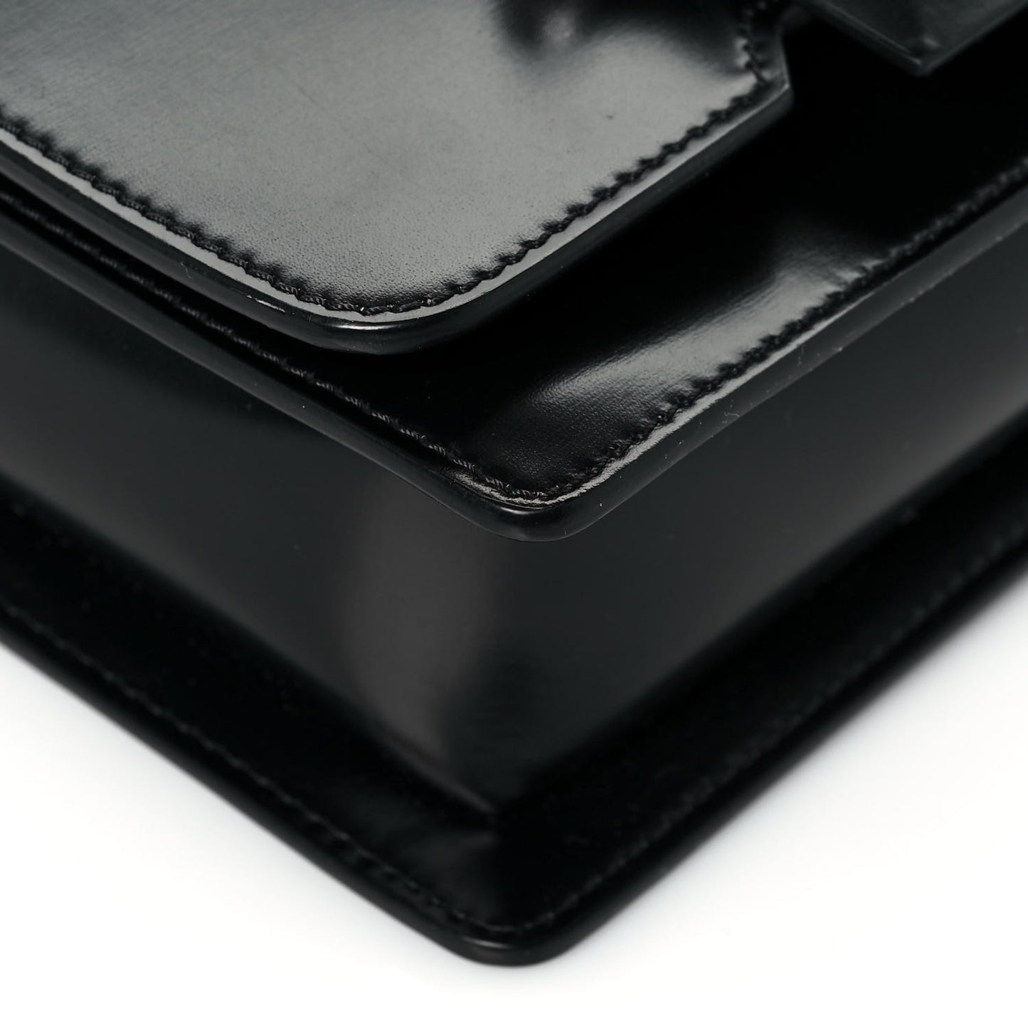 Calfskin Infinity Flap Bag Black
