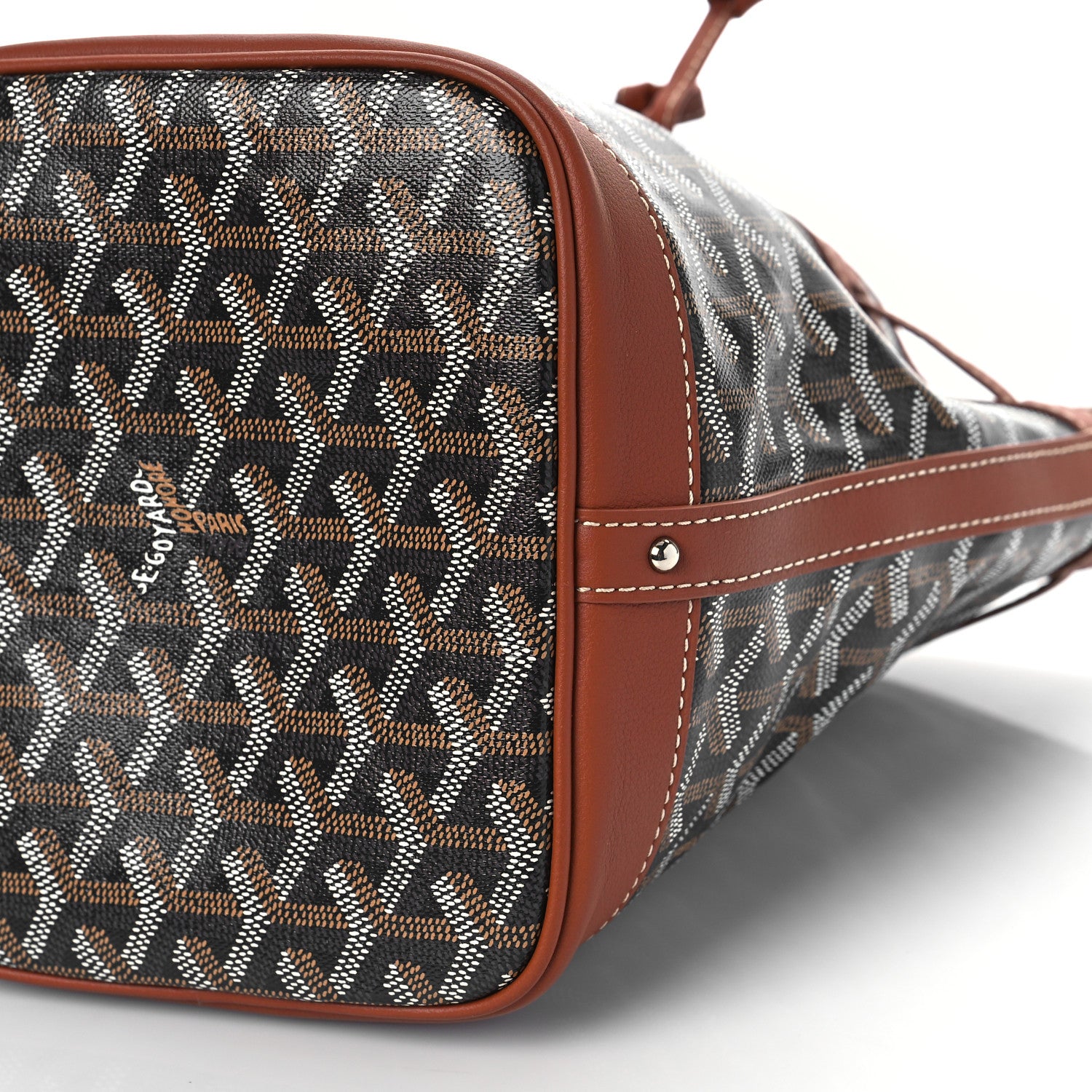 Goyard Goyardine Petit Flot Bucket Bag PM Black Gold 7 of 10