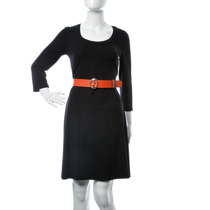 Gucci Calfskin 1973 Reversible Belt 80 32 Orange Black 3 of 8