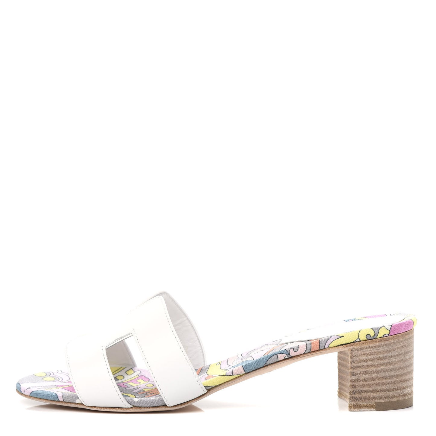 Box Calfskin Bois De Rose Oasis Sandals 37.5 White