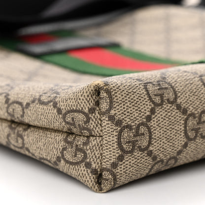 Gucci GG Supreme Monogram Web Messenger Bag Black 8 of 9